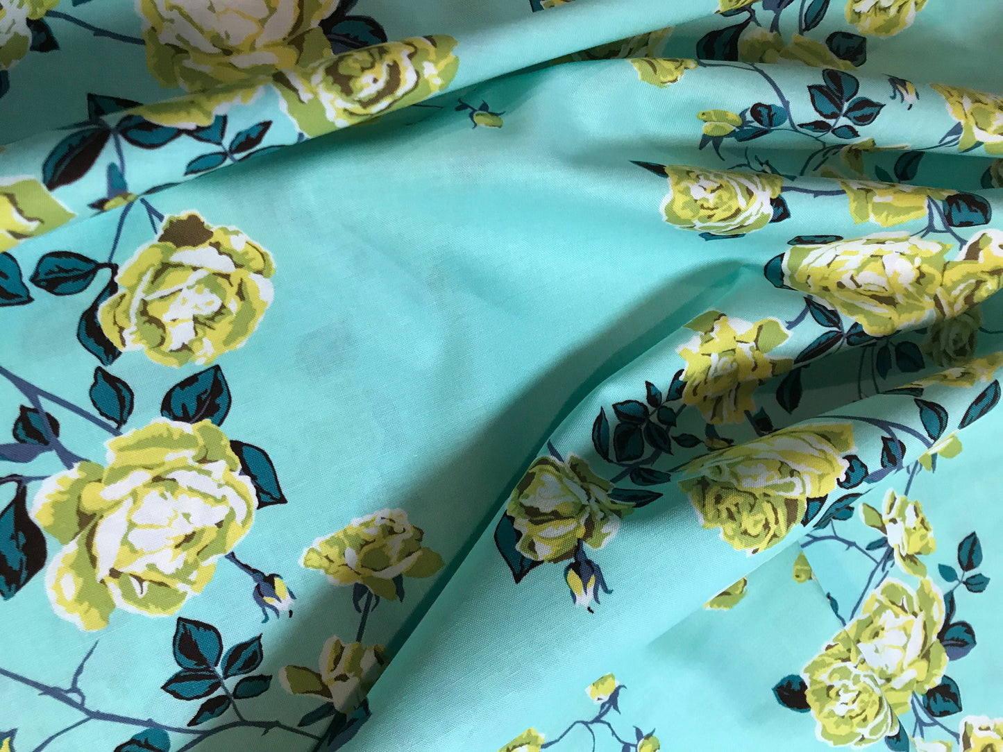 Anna Maria Horner Fabric Floral - Social Climber - in Ice -  Modern Floral 100% Quality Cotton by Fat Quarter and Yardage