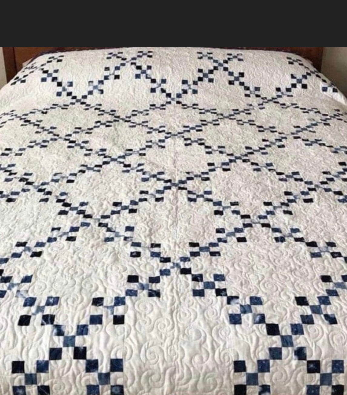 New! Shibori Irish Chain Quilt Kit  -  Fabric for Top & Binding by Moda and Hoffman Fabrics Quilt Kit  87”x78”